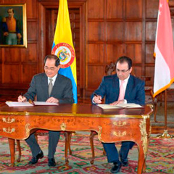 Colombia y Singapur firman un acuerdo de inversiones