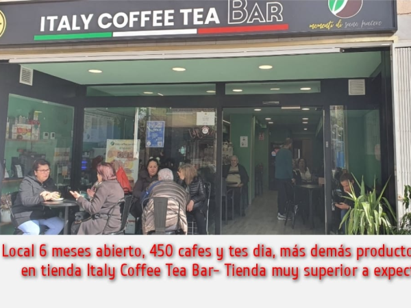 Italy Coffe Tea Store, bar, cafetería, tienda, distribución, éxito = diferencia.