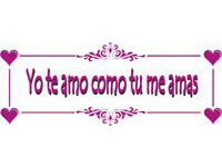 Yo te amo como tú me amas