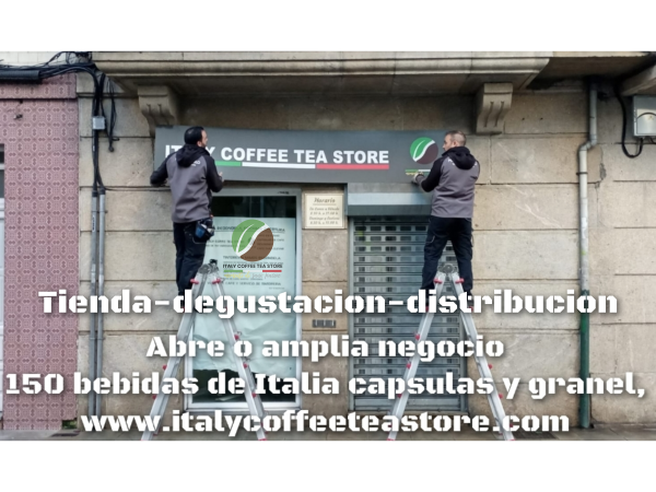 Negocio altamente rentable venta y degustacion cafe y te, 150 bebidas todas las capsulas del mercado y granel, sin competencia de Italia